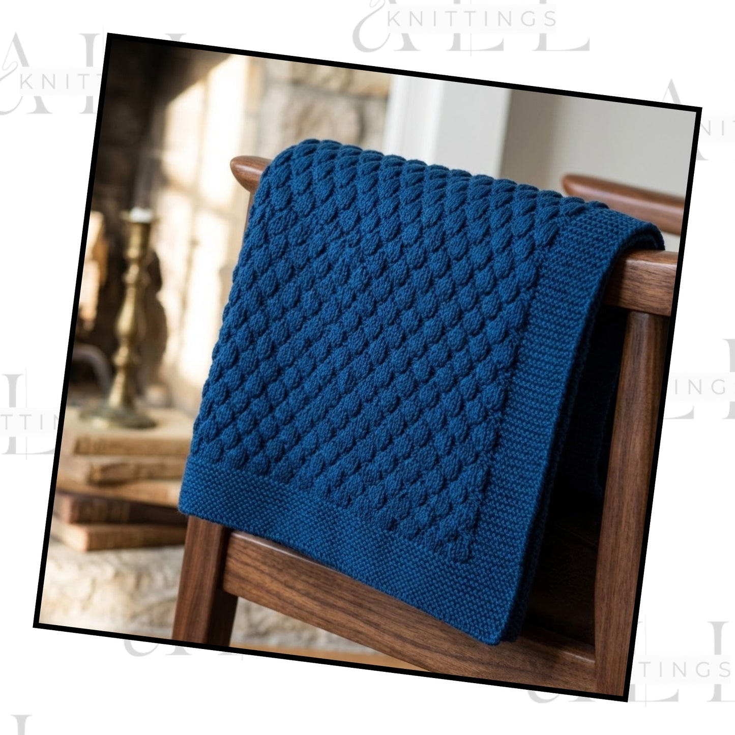 Knit Purl Baby Blanket Knitting Pattern