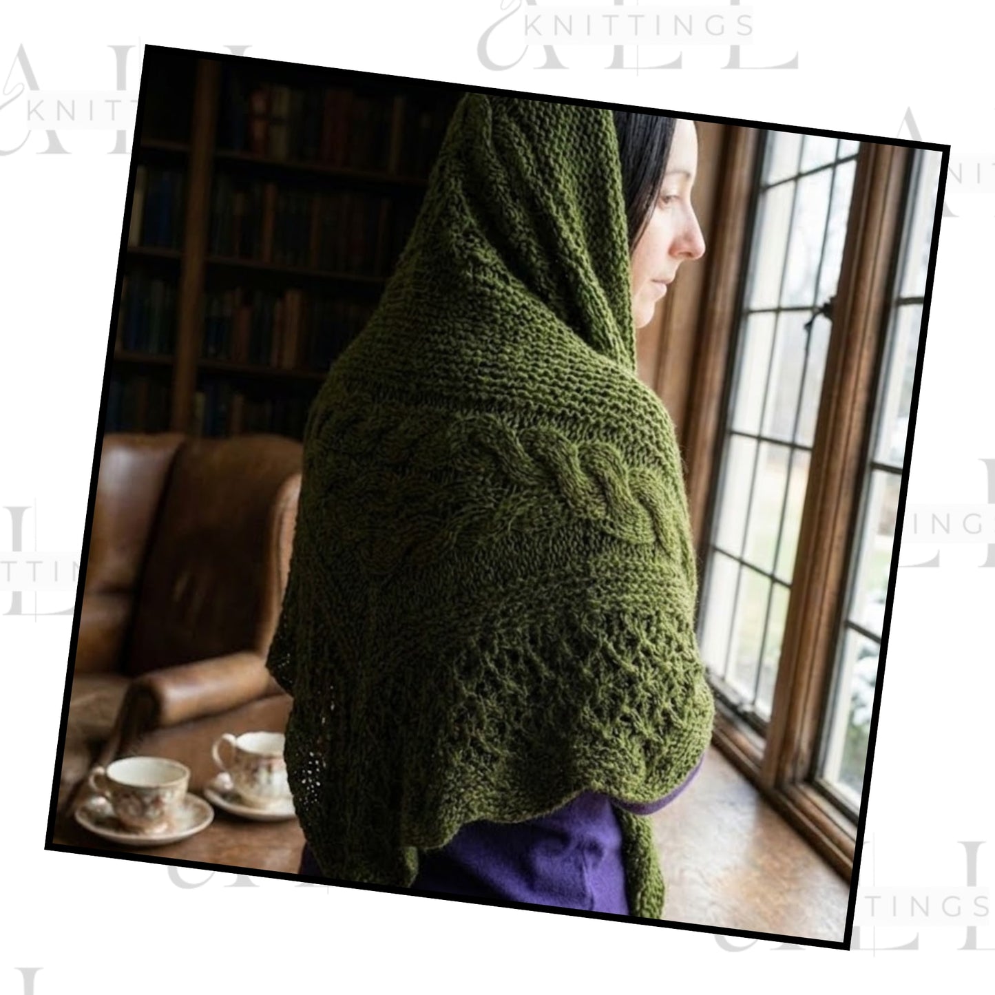Misty Horizon Wrap Knitting Pattern