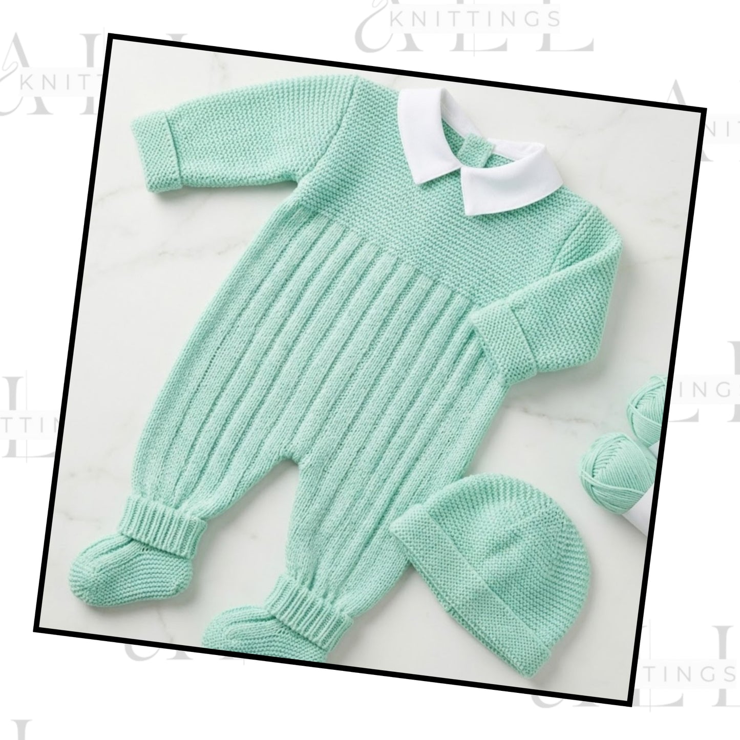 Playful Collared Little Onesie Knitting Pattern