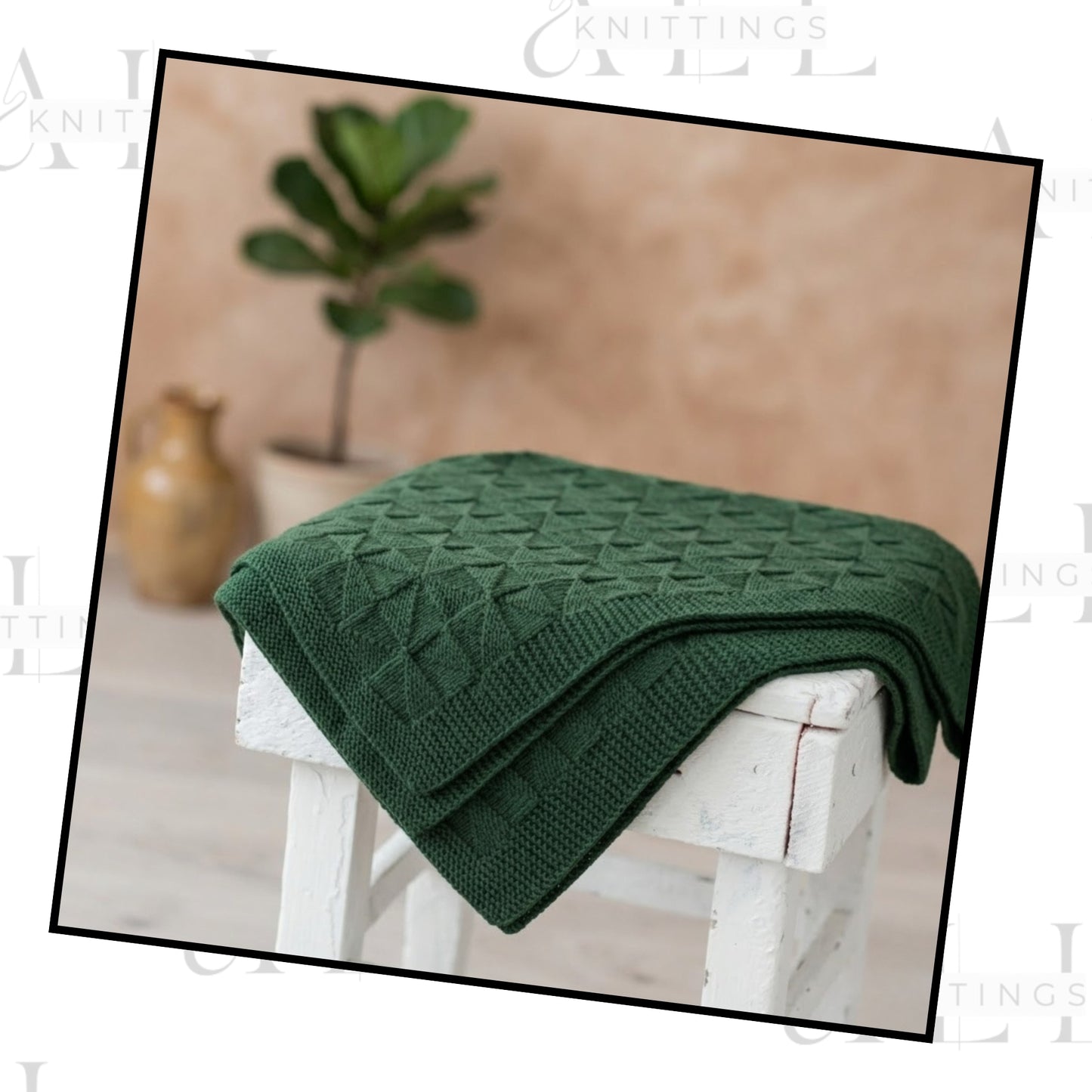 Baby Reversible Blanket Knitting Pattern