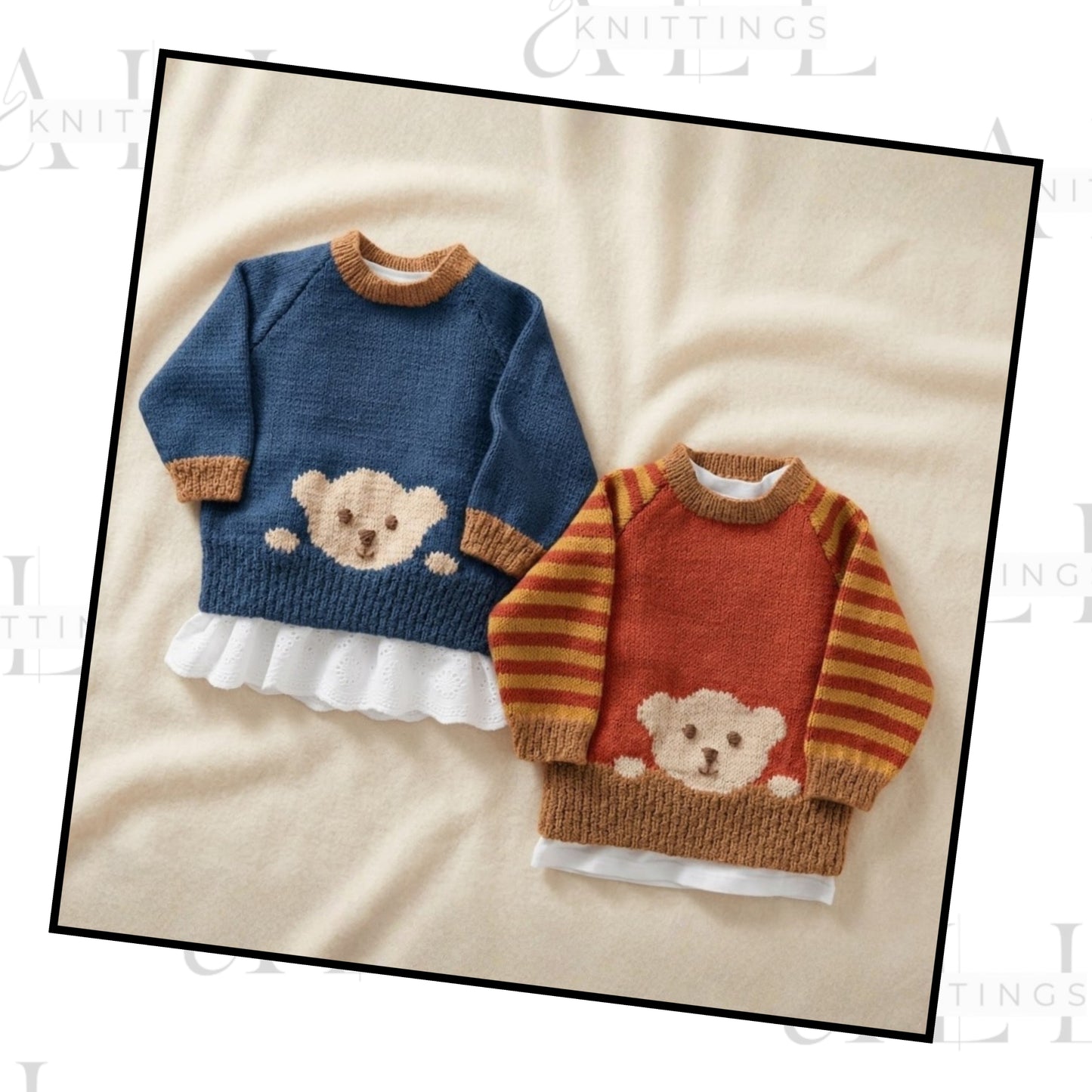 Playful Woodland Motif Toddler Sweater Knitting Pattern