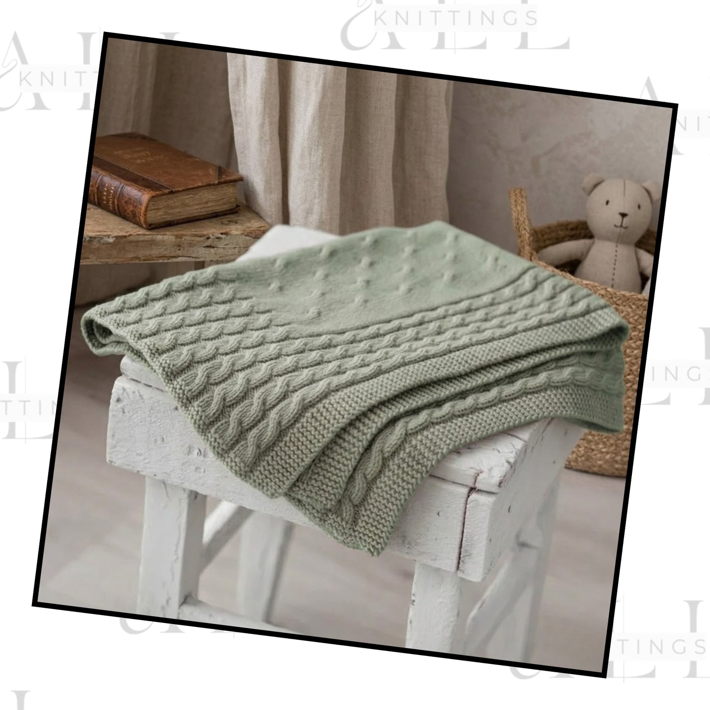 Baby Cables Blanket Knitting Pattern
