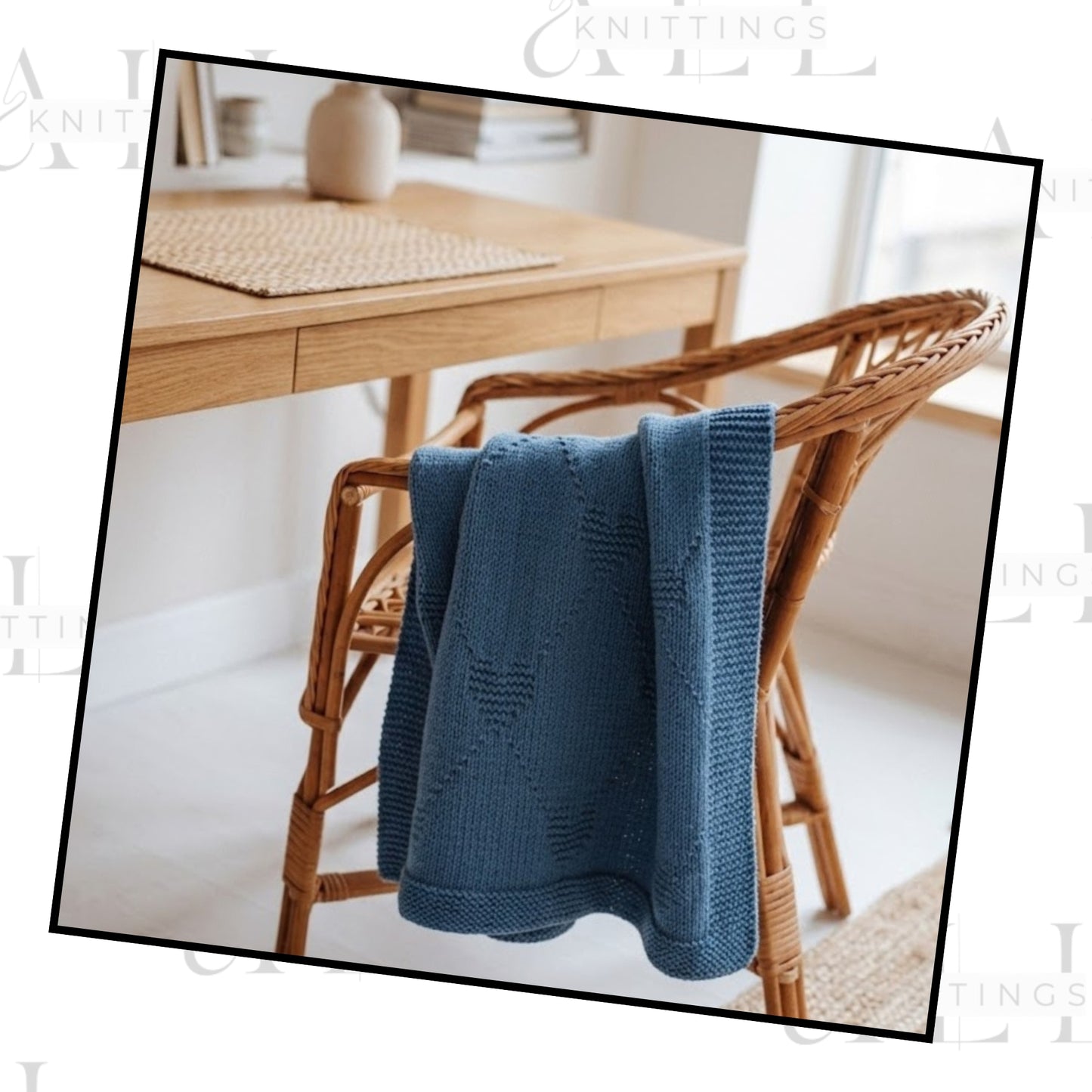 Heart Baby Blanket Knitting Pattern