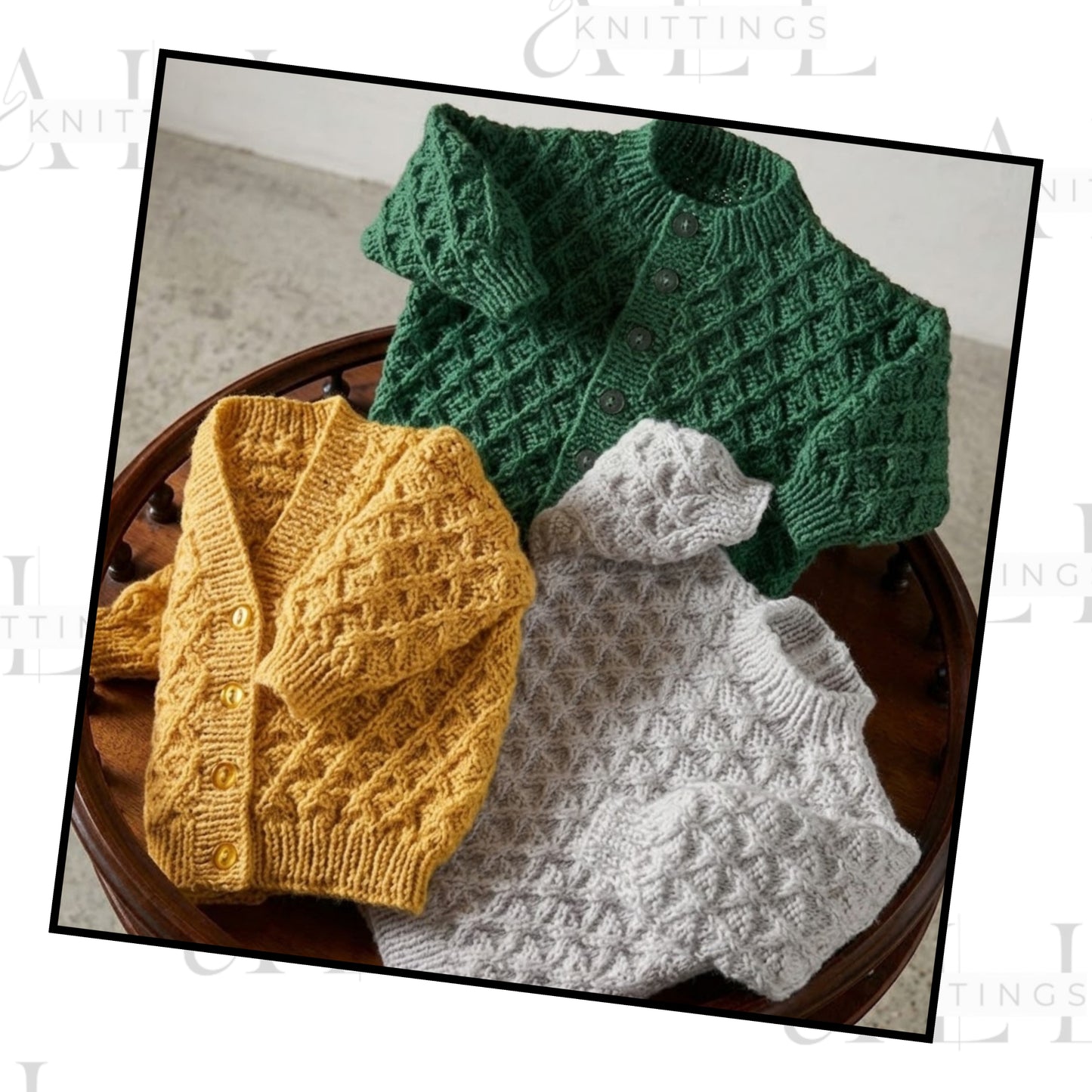 Sweet Buttoned Baby Cardigan Knitting Pattern