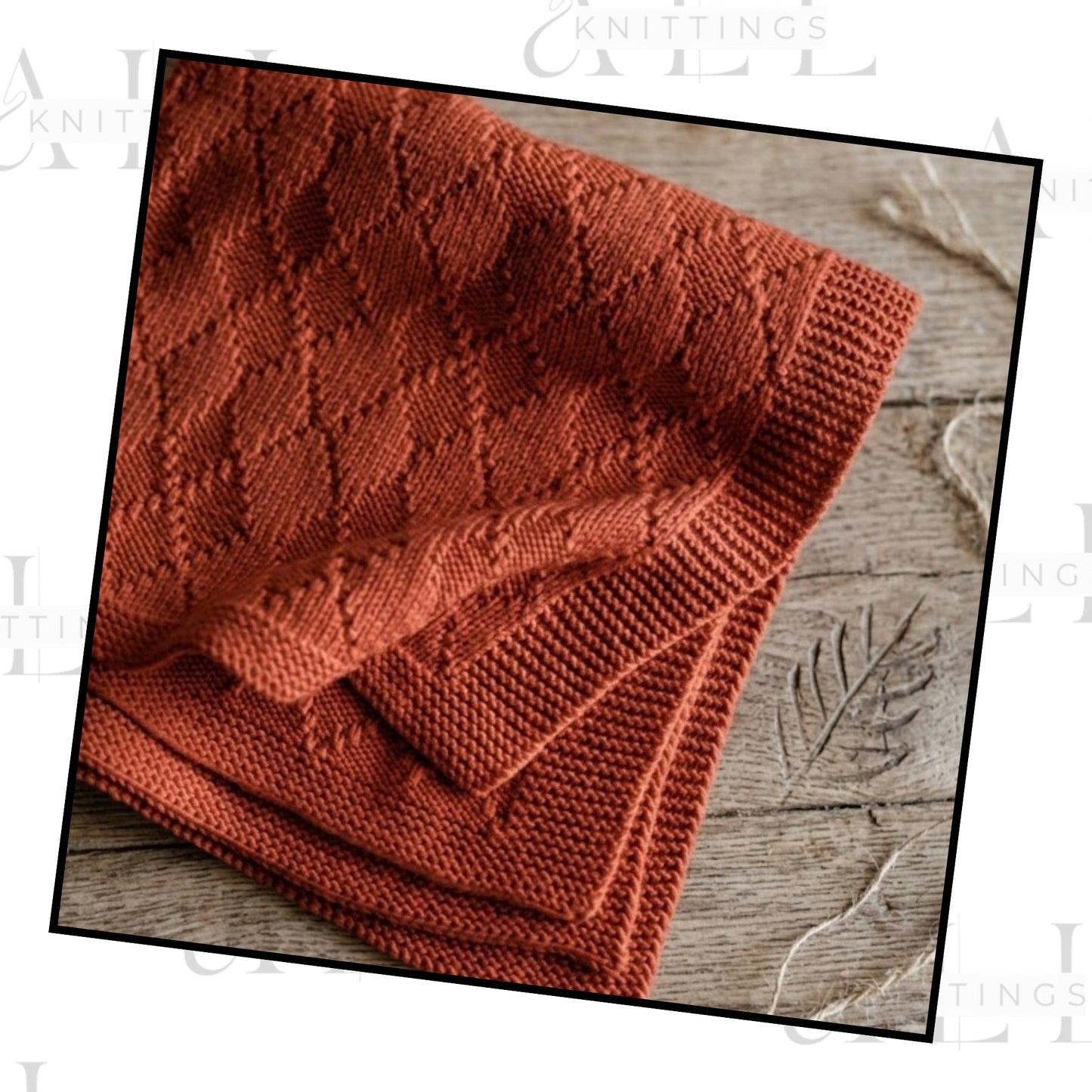 Diamonds Baby Blanket Knitting Pattern