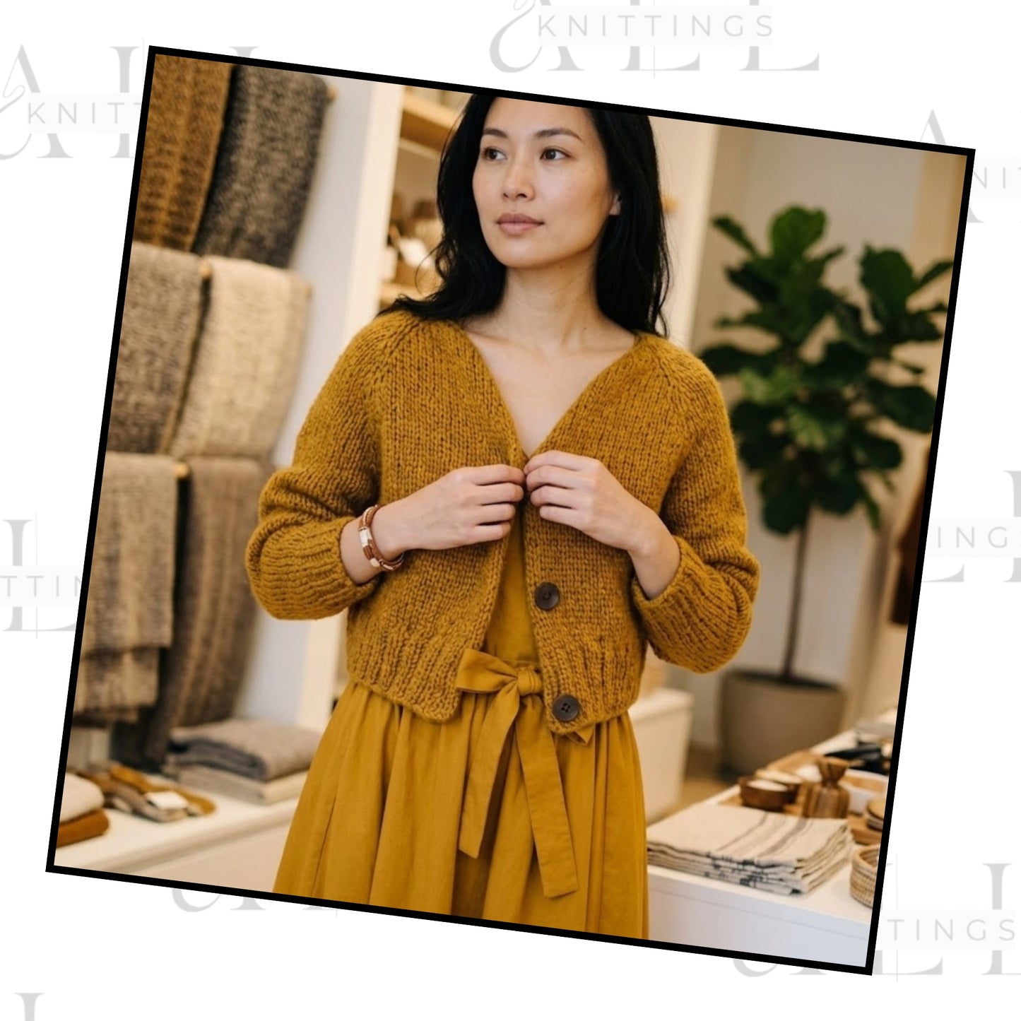 Oversized Chunky Button Cardigan Knitting Pattern