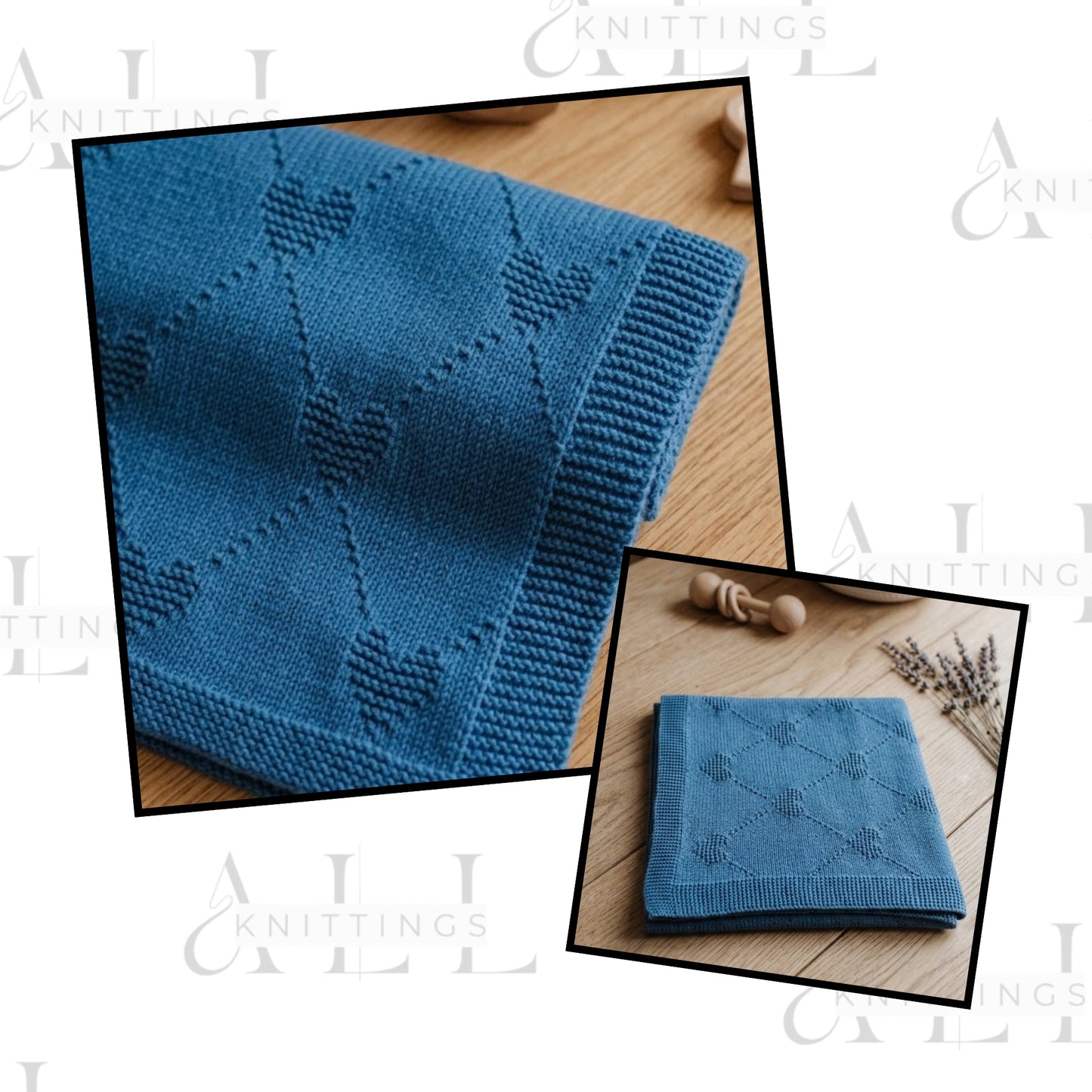 Heart Baby Blanket Knitting Pattern