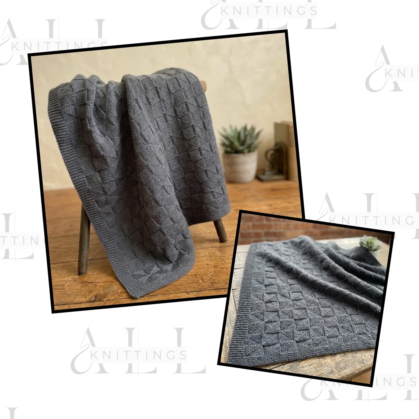 Baby Reversible Blanket Knitting Pattern