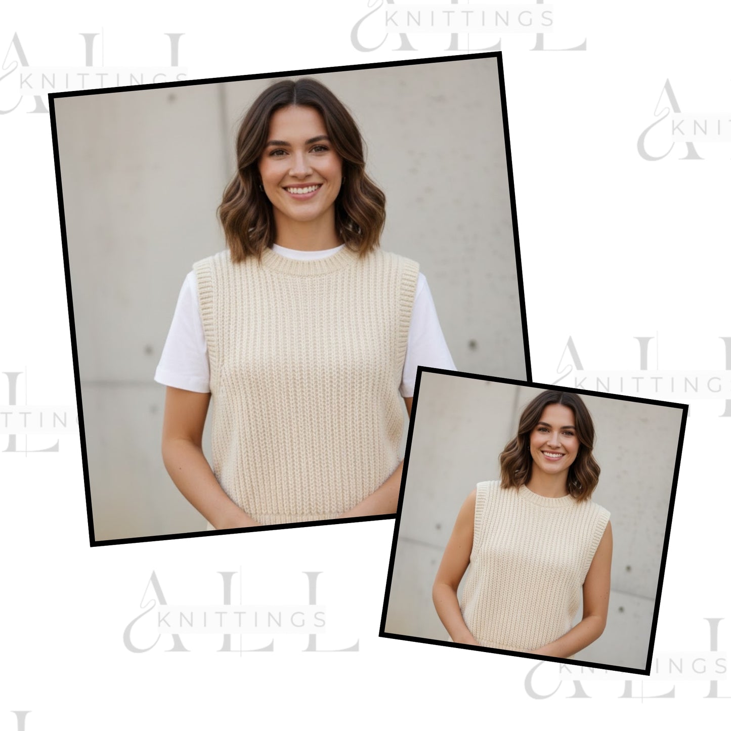 Classic Textured Sleeveless Layer Knitting Pattern