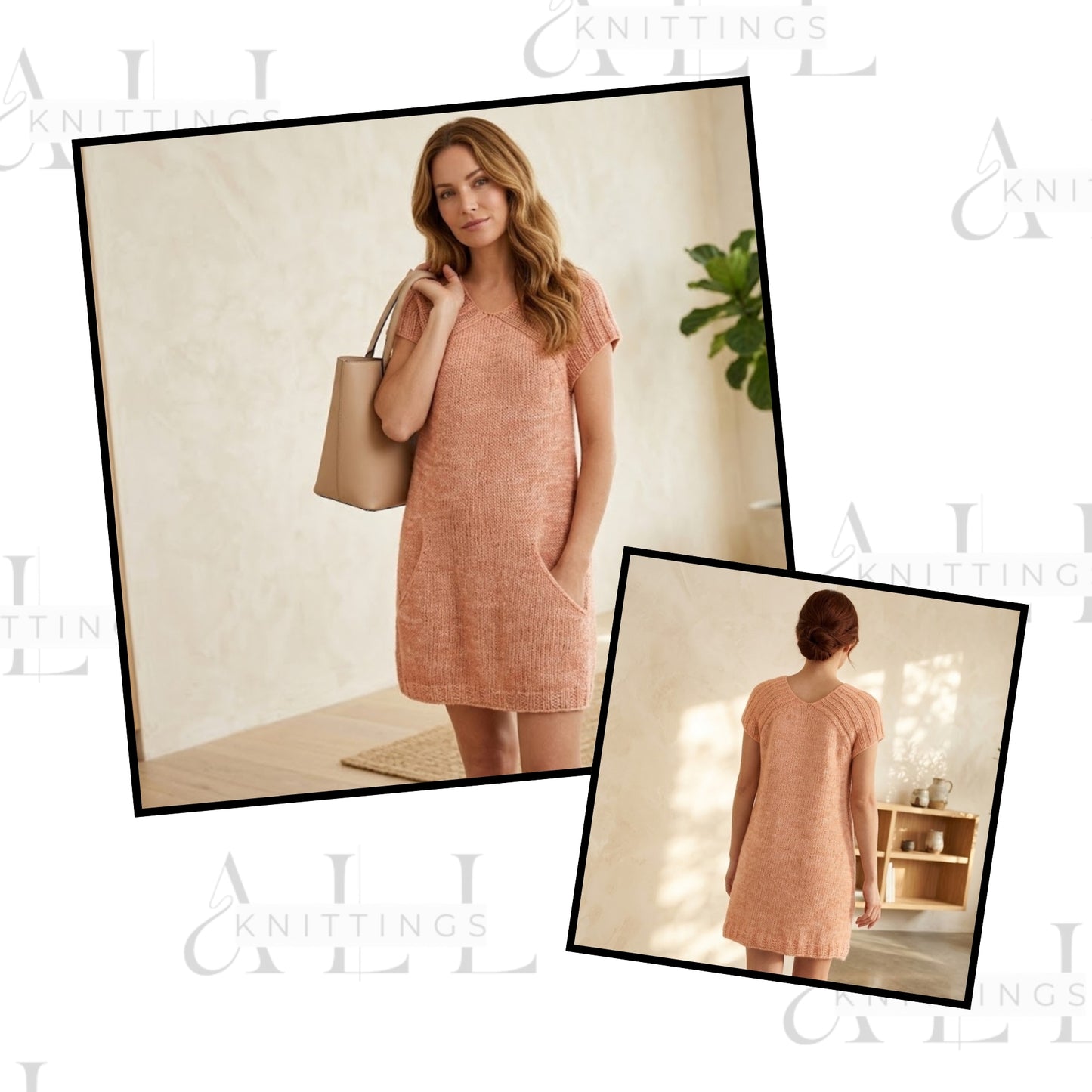 Cozy Beginner Tunic Sweater Dress Knitting Pattern