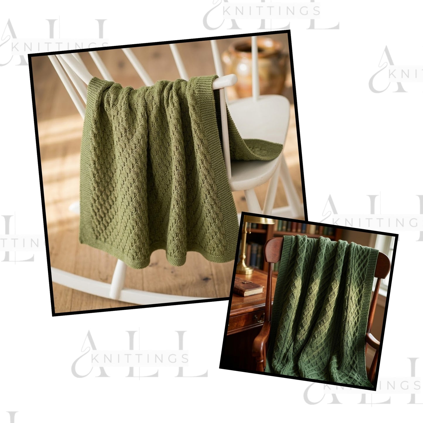 Knit Purl Baby Blanket Knitting Pattern