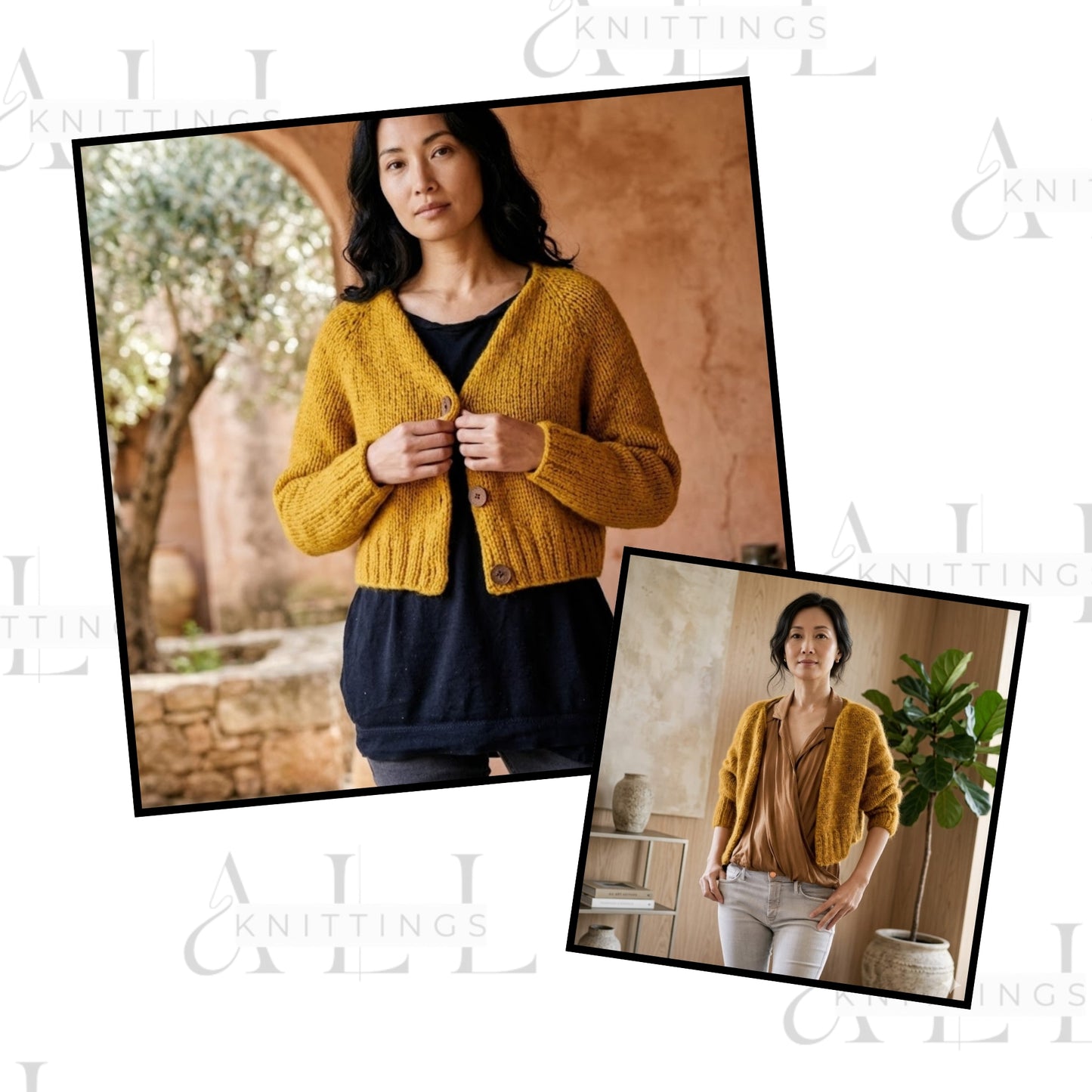 Oversized Chunky Button Cardigan Knitting Pattern