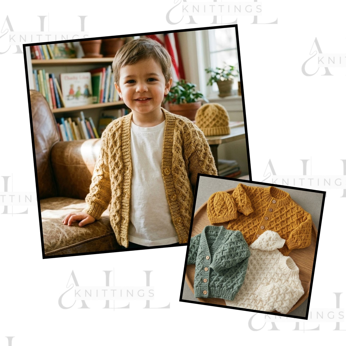 Sweet Buttoned Baby Cardigan Knitting Pattern