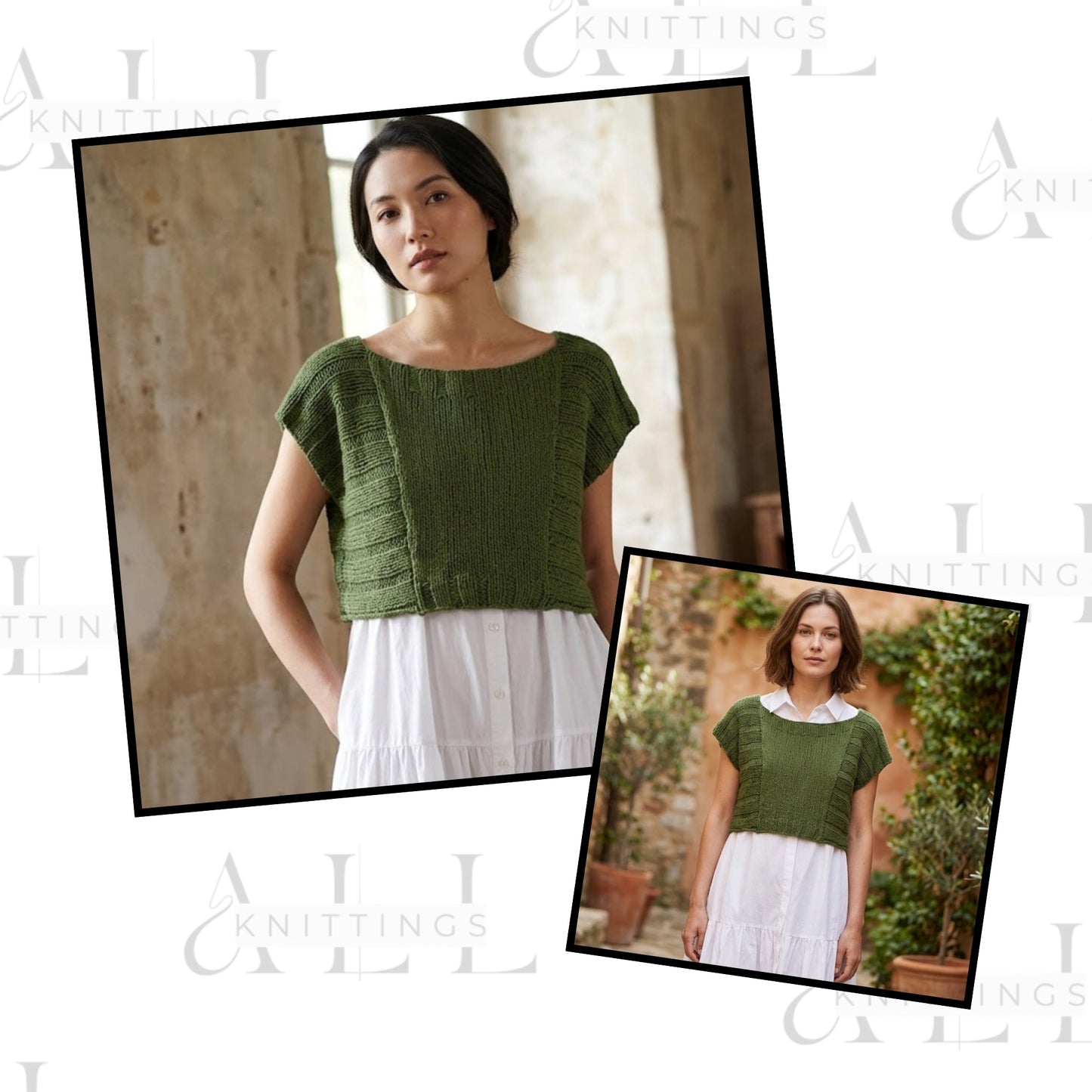 Classic Everyday Knit Geometry Tee Pattern