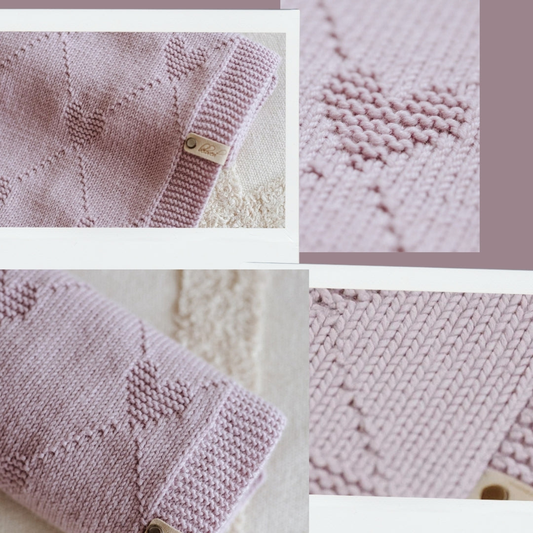 Heart Baby Blanket Knitting Pattern