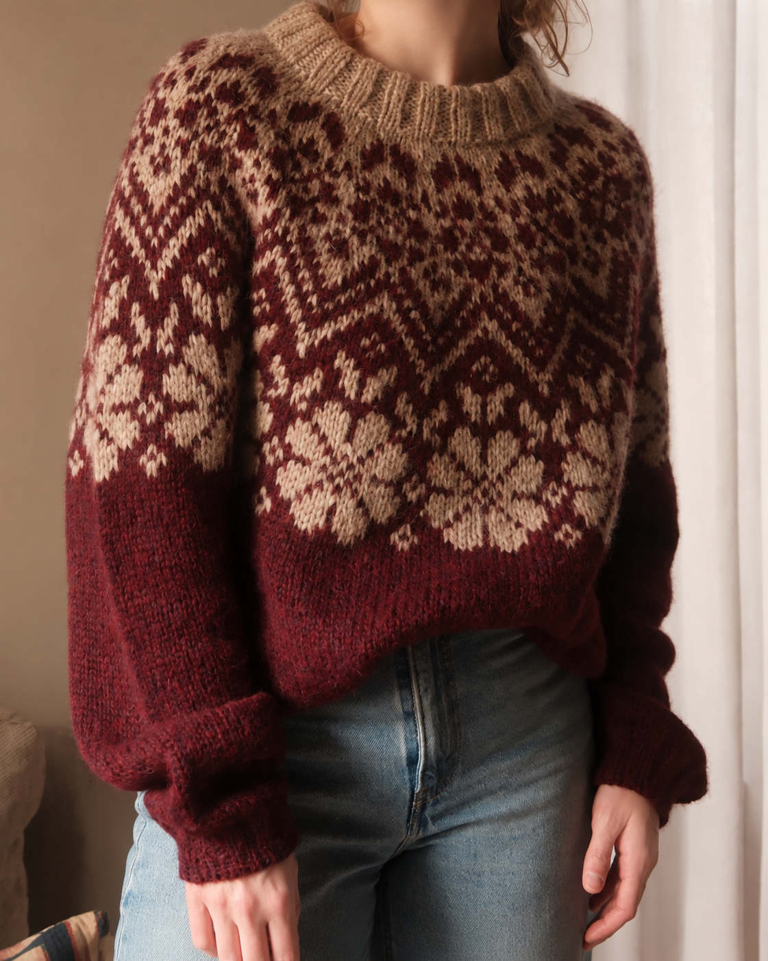 Bloom Yoke Pullover knitting pattern — view 03