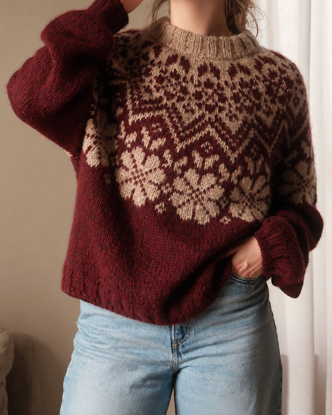 Bloom Yoke Pullover knitting pattern — view 05