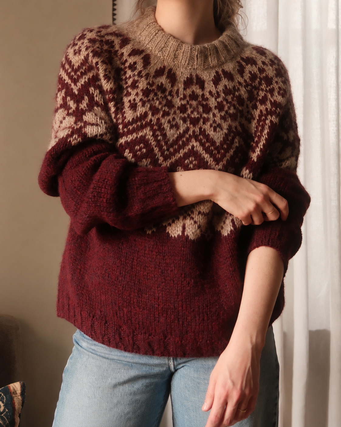 Bloom Yoke Pullover knitting pattern — view 07