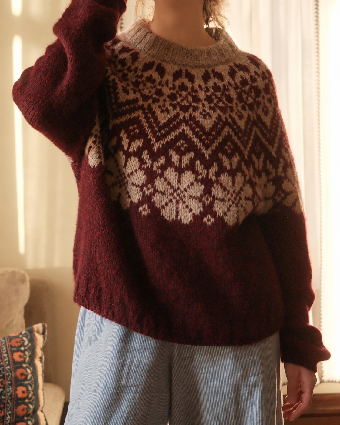 Bloom Yoke Pullover knitting pattern — view 09