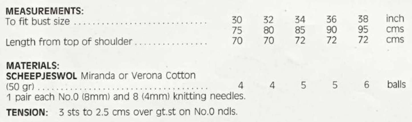 Airy Coastal Mesh Dress Knitting Pattern