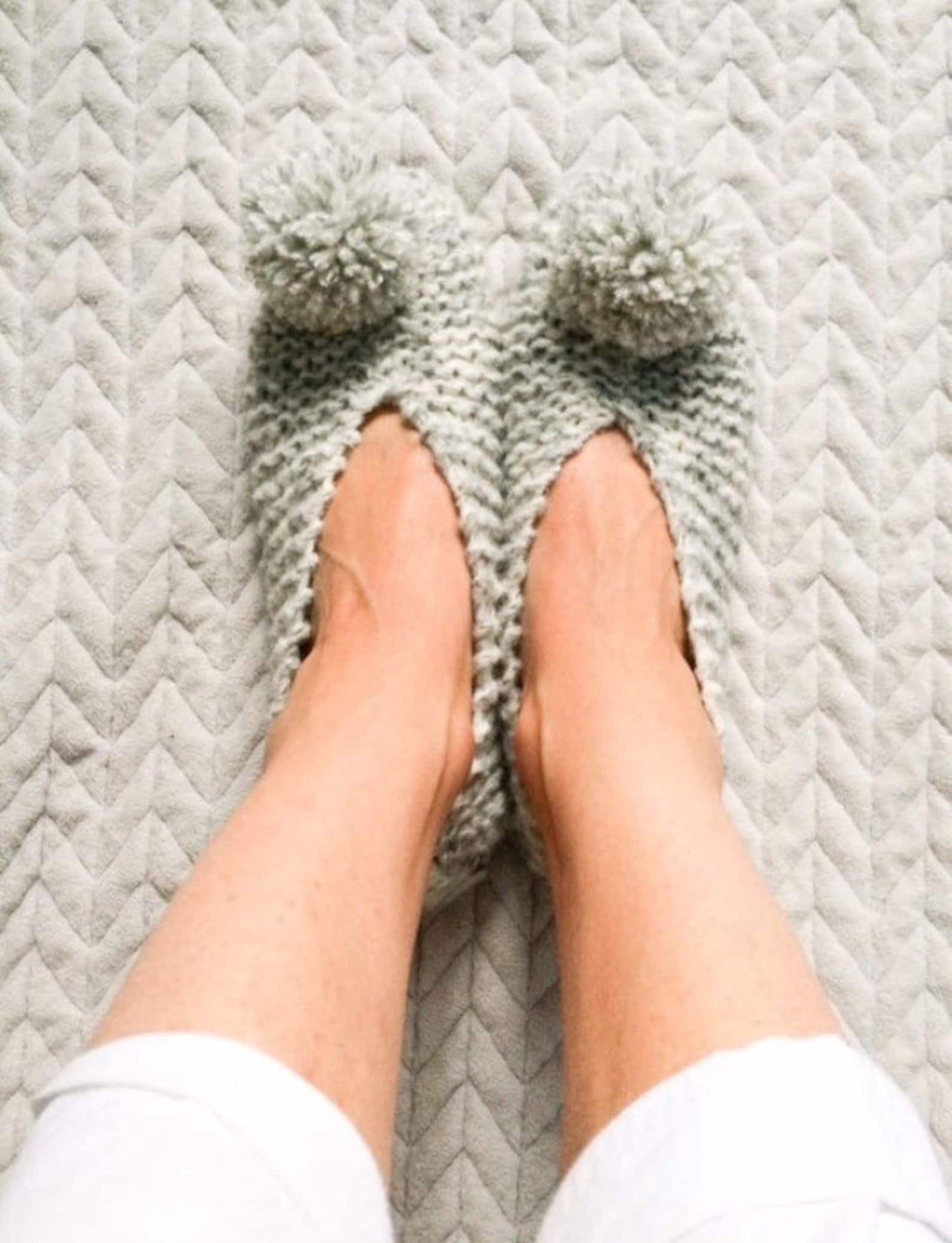 Comfy Knitted Slippers Knitting Pattern