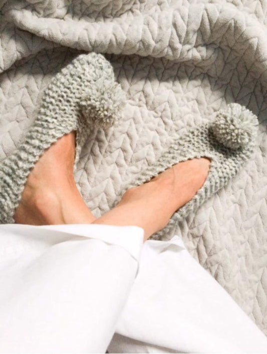 Comfy Knitted Slippers Knitting Pattern