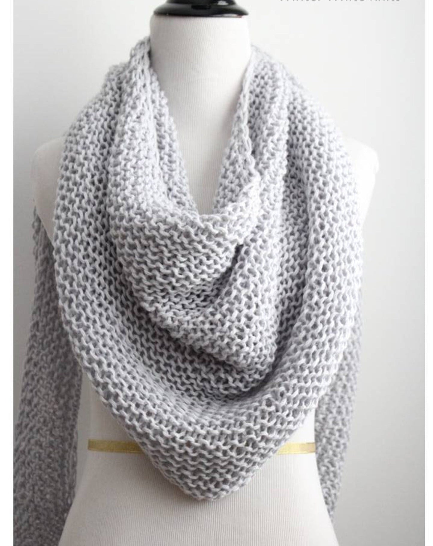 Classic Moon Shape Winter Shawl Knitting Pattern