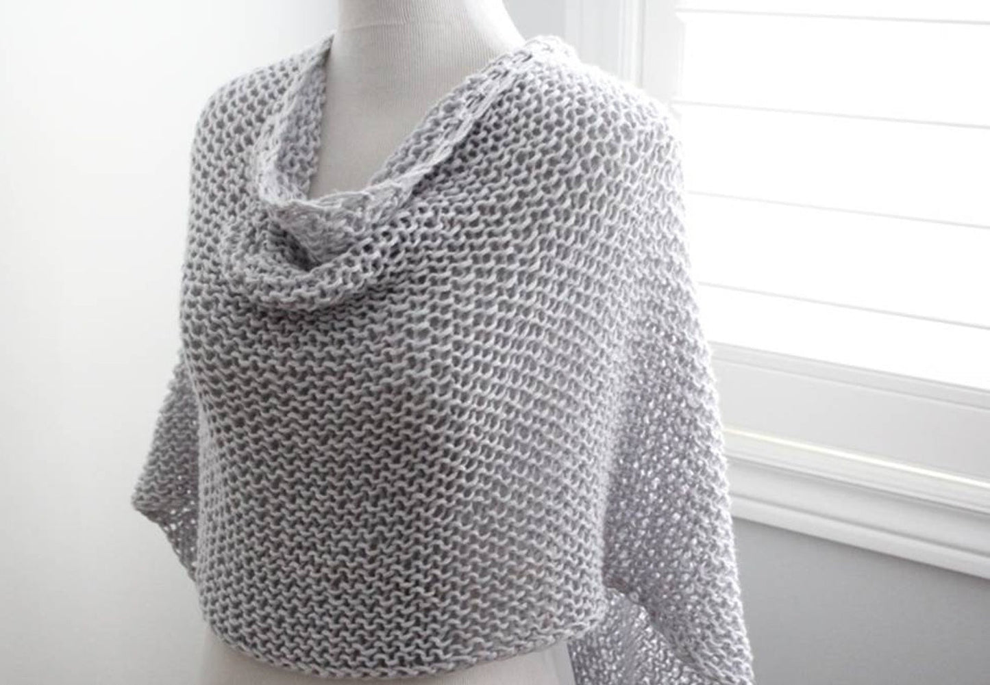 Classic Moon Shape Winter Shawl Knitting Pattern