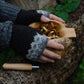 Forest Flower Hand Warmers Knitting Pattern — view 2