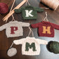 Tiny Letter Sweater Tree Ornaments Knitting Pattern — view 4