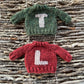 Tiny Letter Sweater Tree Ornaments Knitting Pattern — view 6