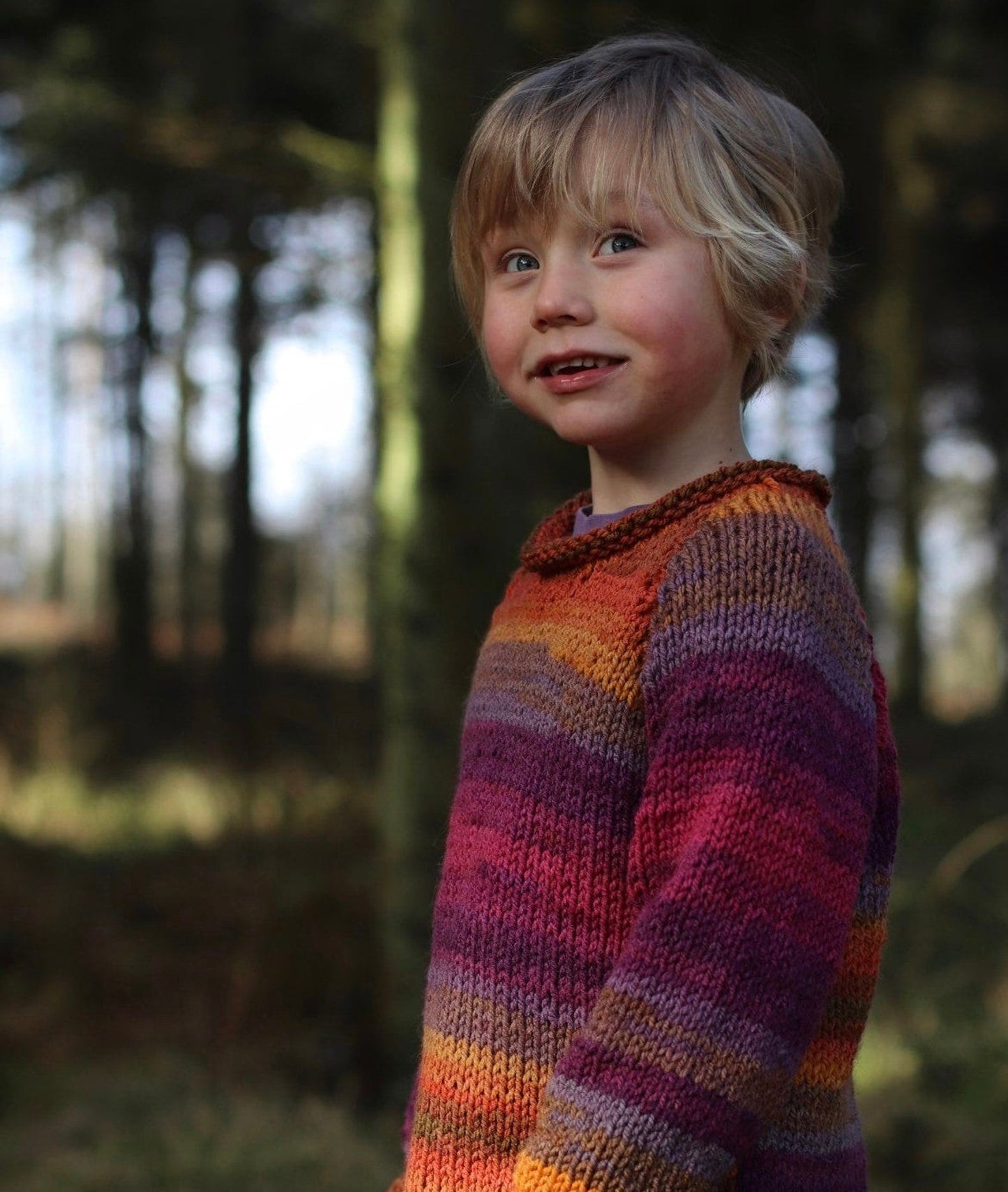 Comfy Kids Chunky Colorful Sweater Knitting Pattern
