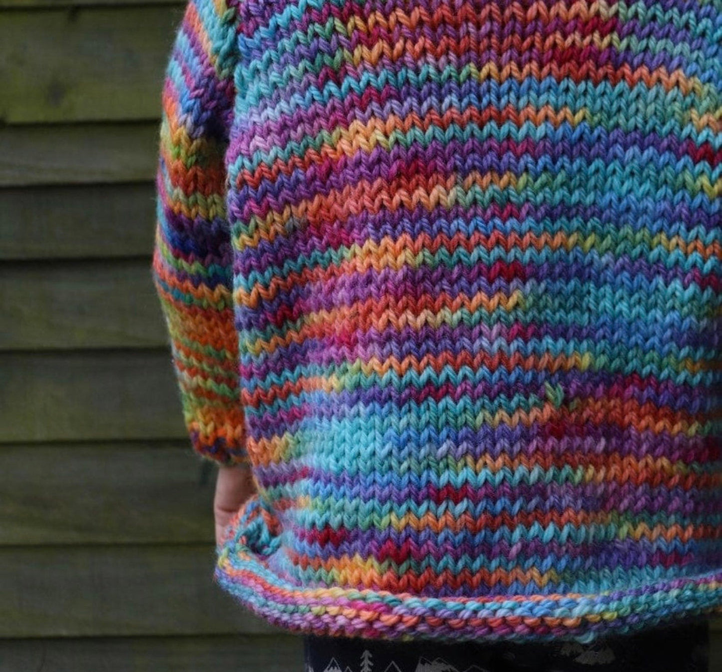 Comfy Kids Chunky Colorful Sweater Knitting Pattern