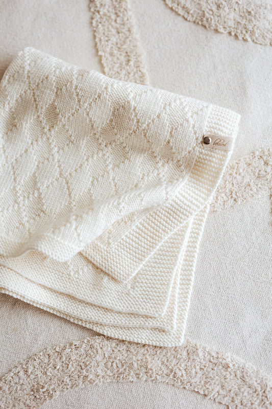 Diamonds Baby Blanket Knitting Pattern