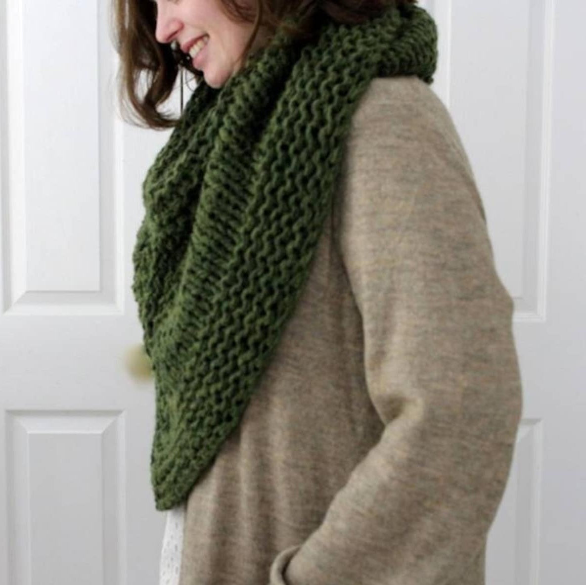 Classic Triangle Scarf Knitting Pattern