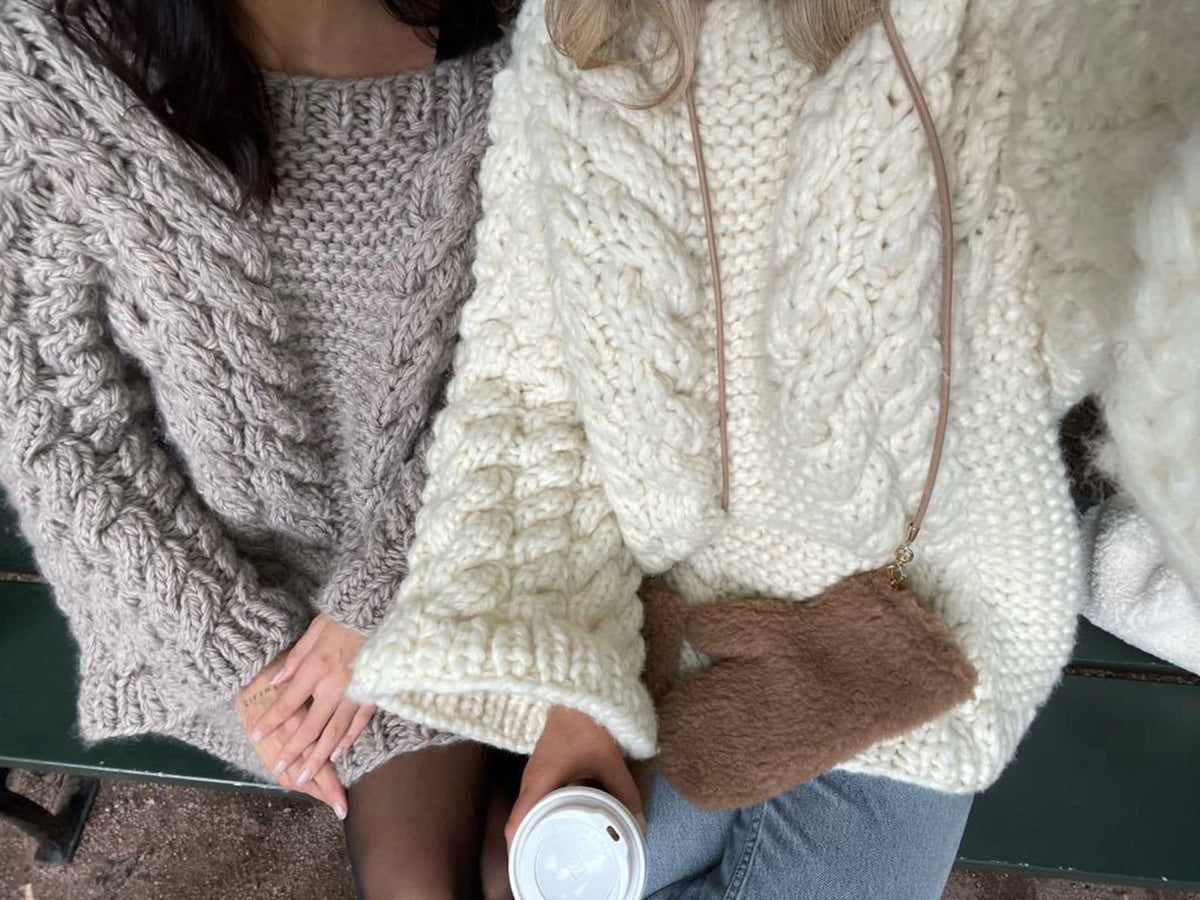 Big Comfy Weekend Cable Jumper Knitting Pattern — view 2