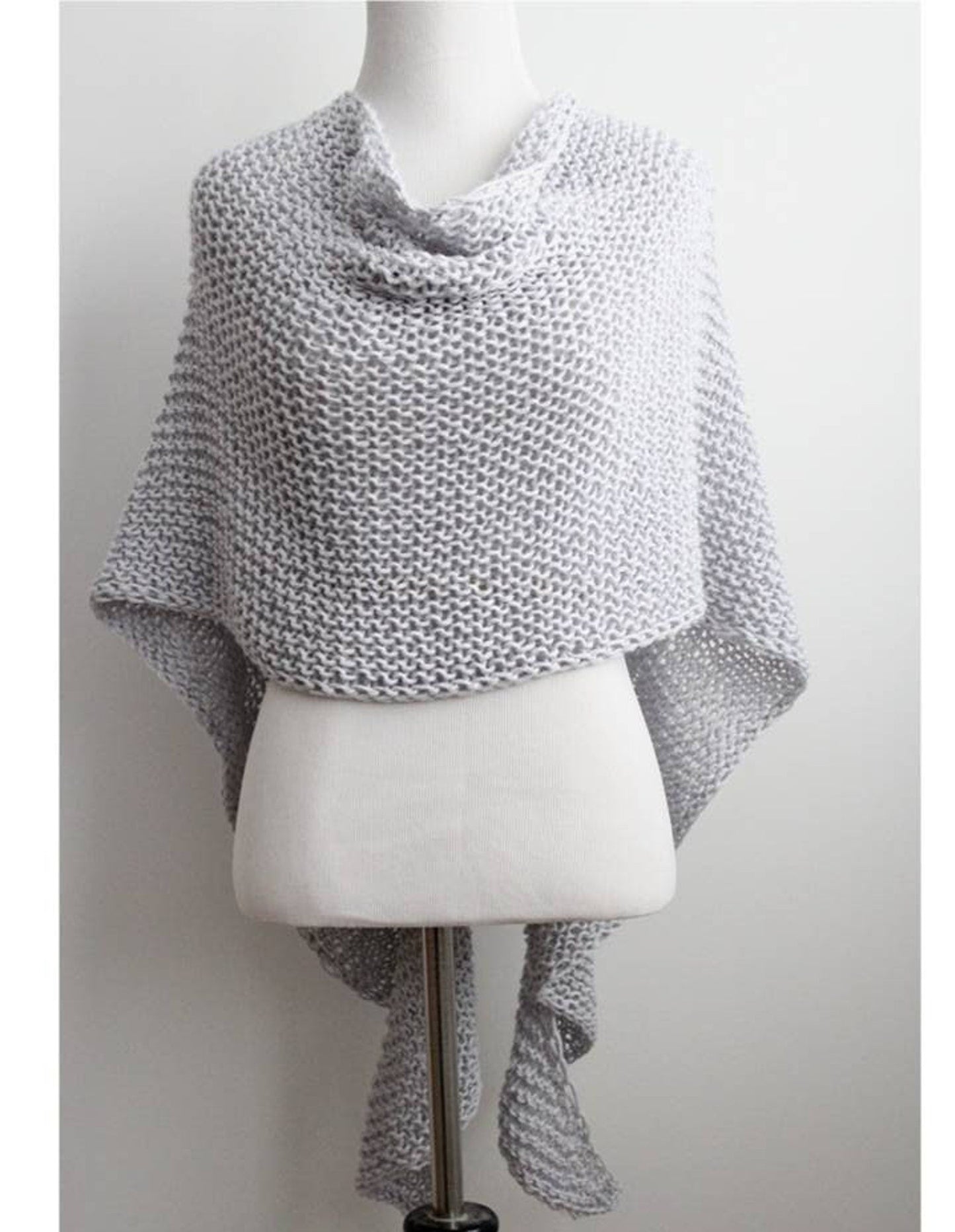 Classic Moon Shape Winter Shawl Knitting Pattern