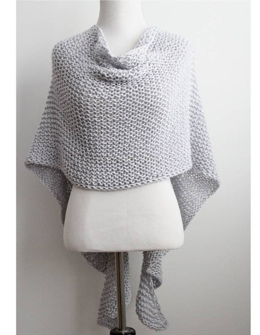 Classic Moon Shape Winter Shawl Knitting Pattern