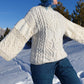 Big Warm Cable Sweater Knitting Pattern - view 1