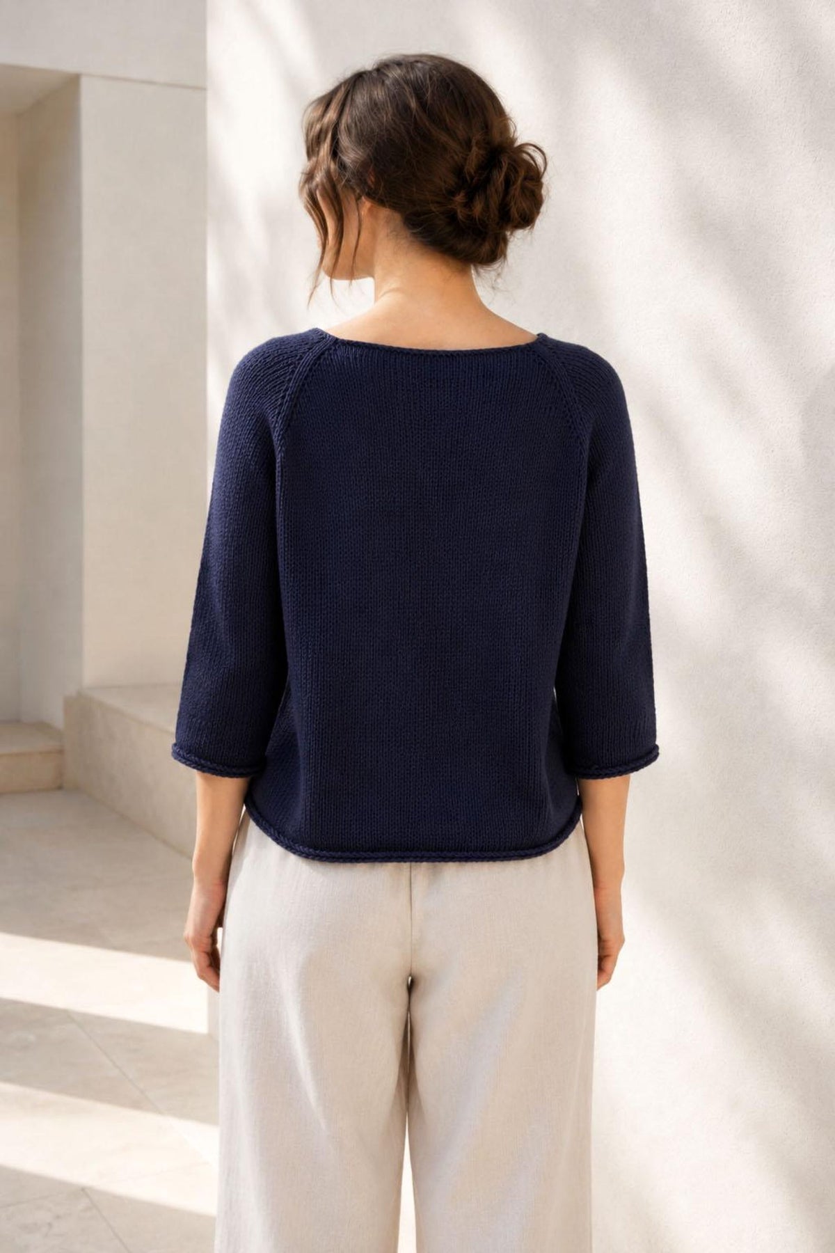 Your First Boat Neck Sweater That Fits Knitting Pattern - view 5