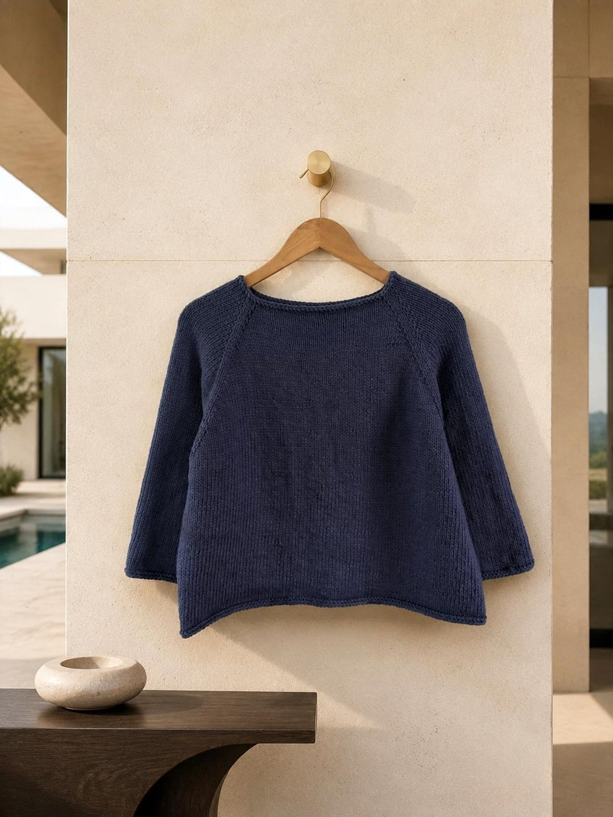 Your First Boat Neck Sweater That Fits Knitting Pattern - view 3
