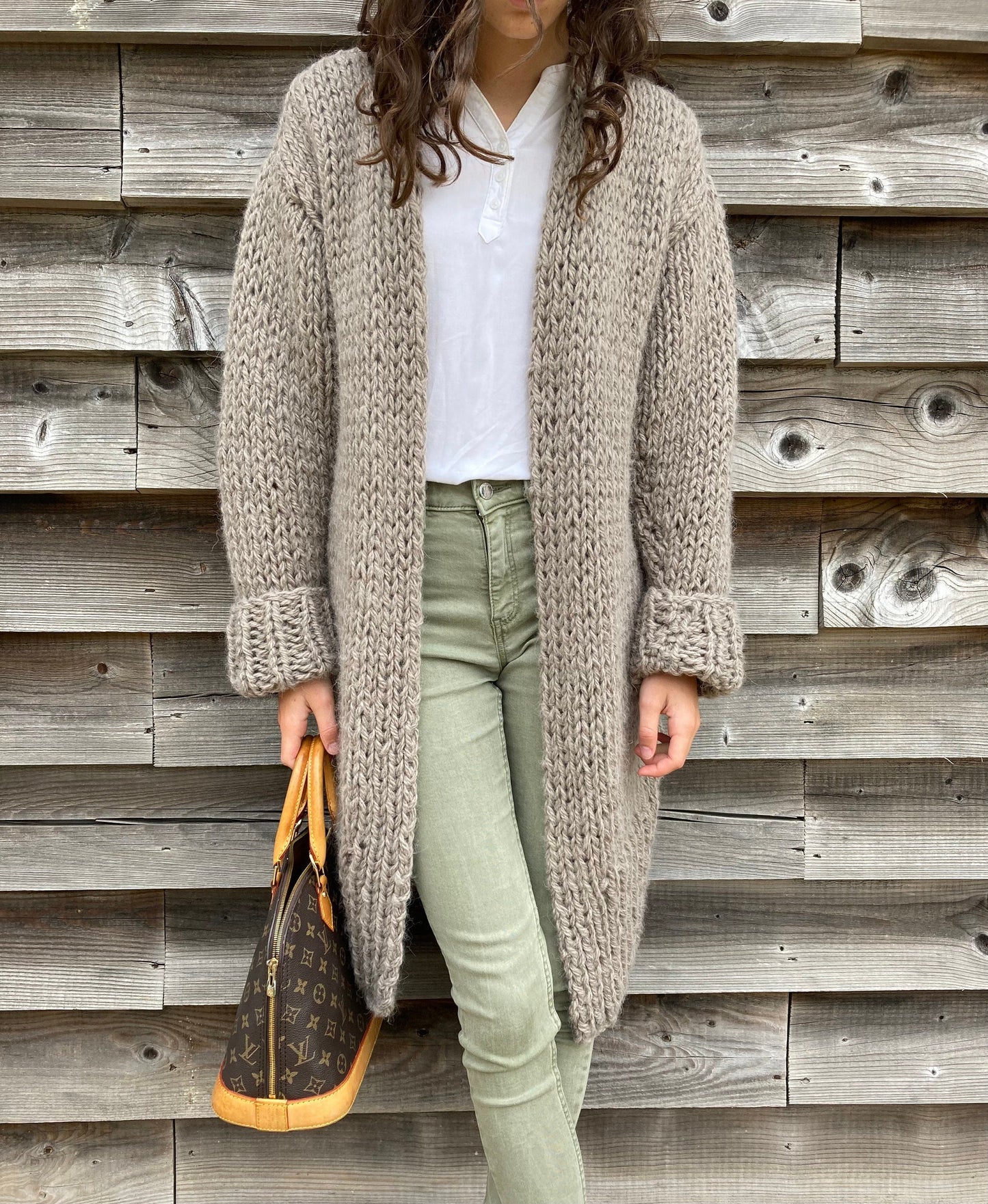 Comfy Knee Length Cardigan Knitting Pattern