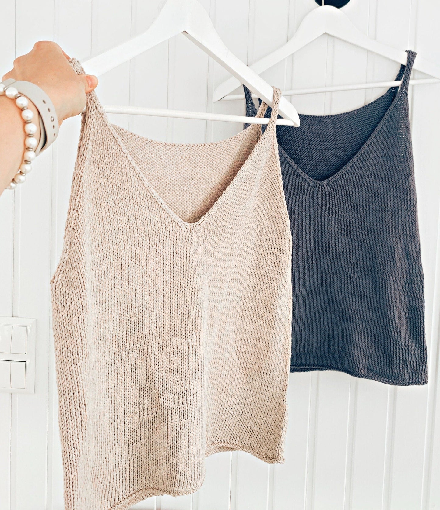 Summer Vneck Tank Top Knitting Pattern