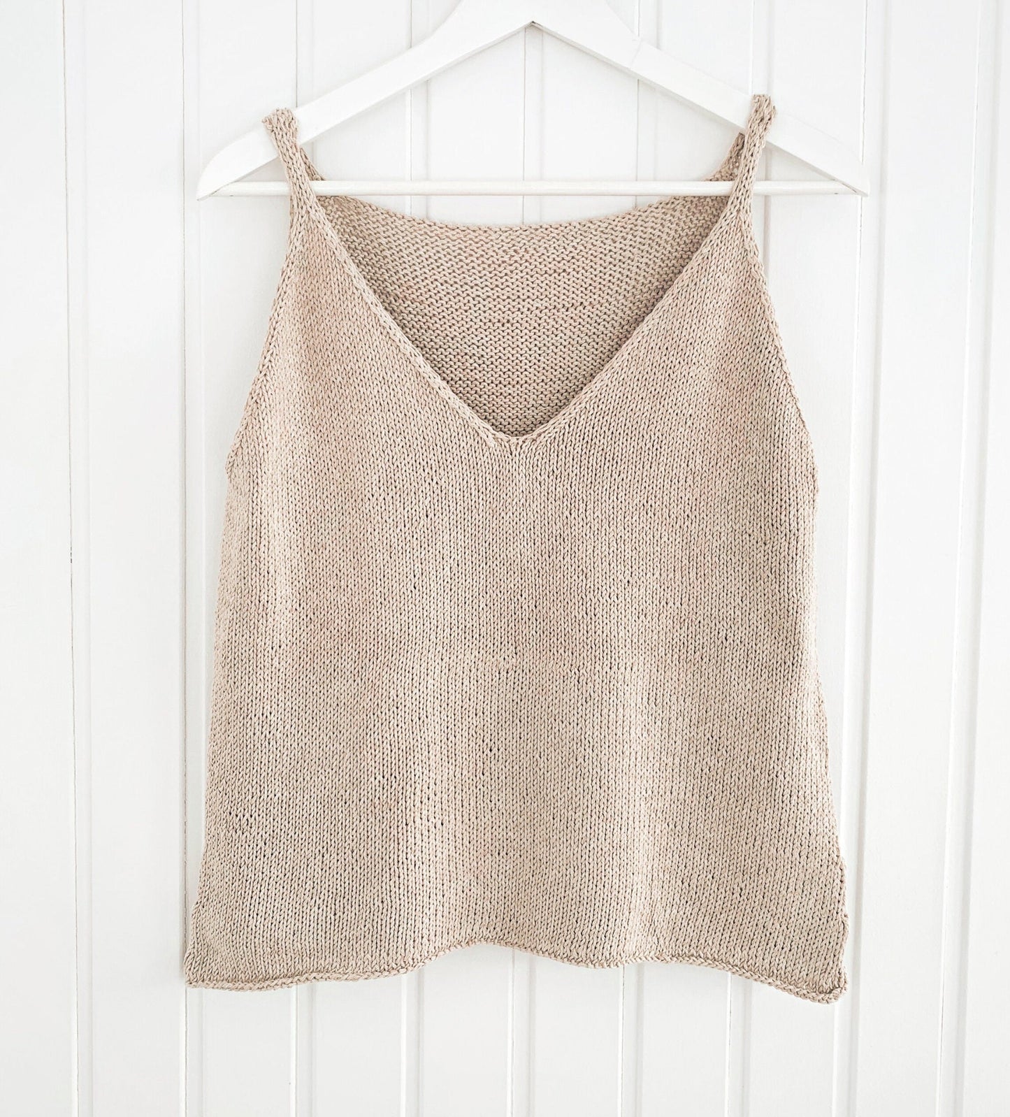 Summer Vneck Tank Top Knitting Pattern