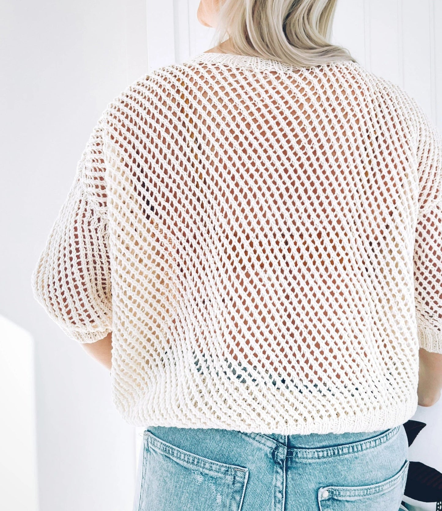 Mesh Beach Cardigan Knitting Pattern