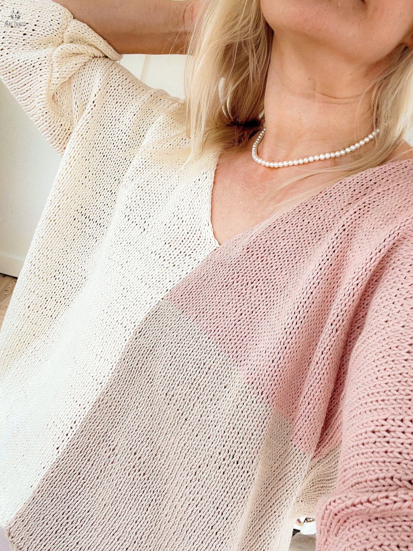 Comfy Loose Vneck Shirt Knitting Pattern