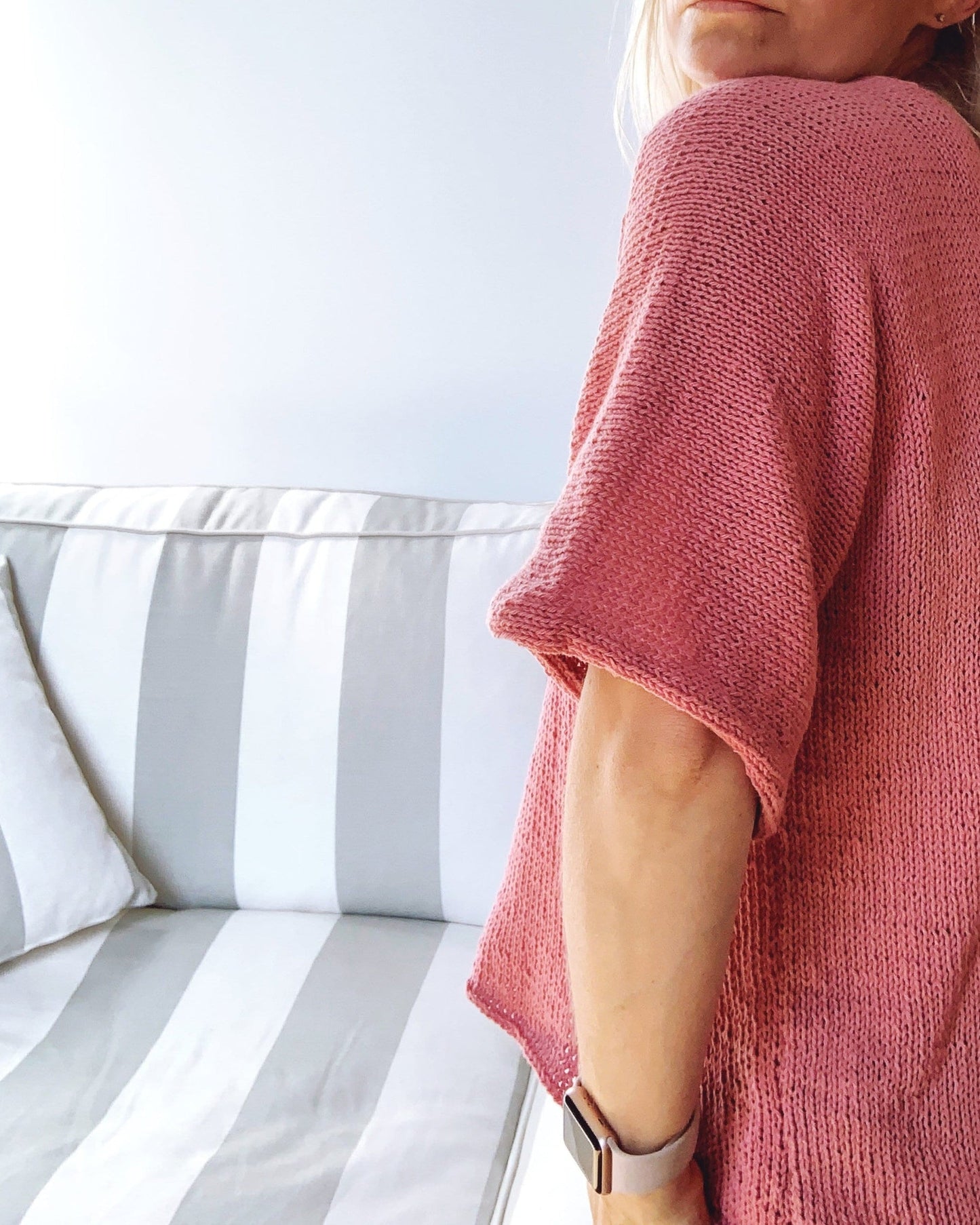 Comfy Loose Vneck Shirt Knitting Pattern