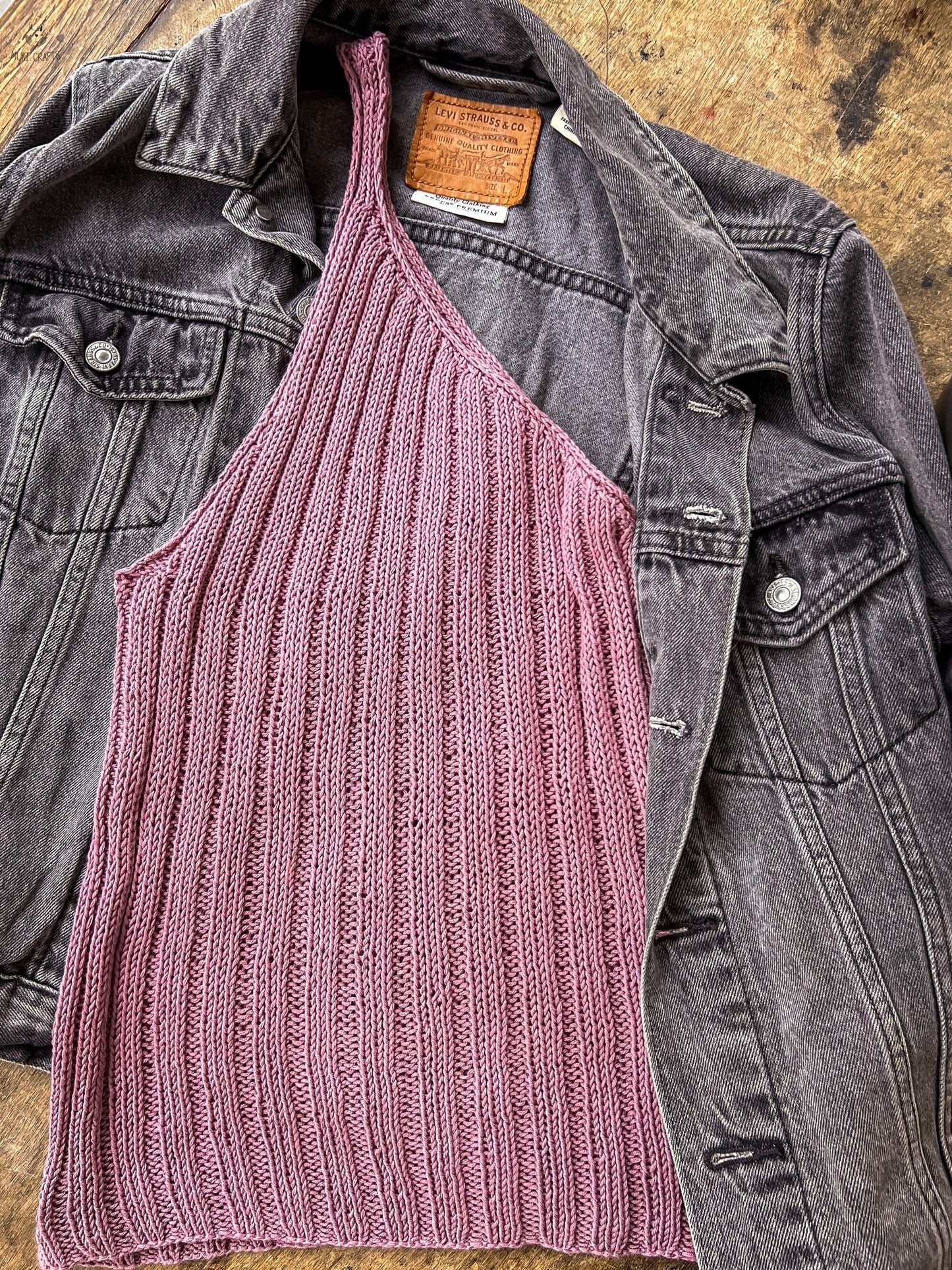 Classy One Shoulder Tank Top Knitting Pattern