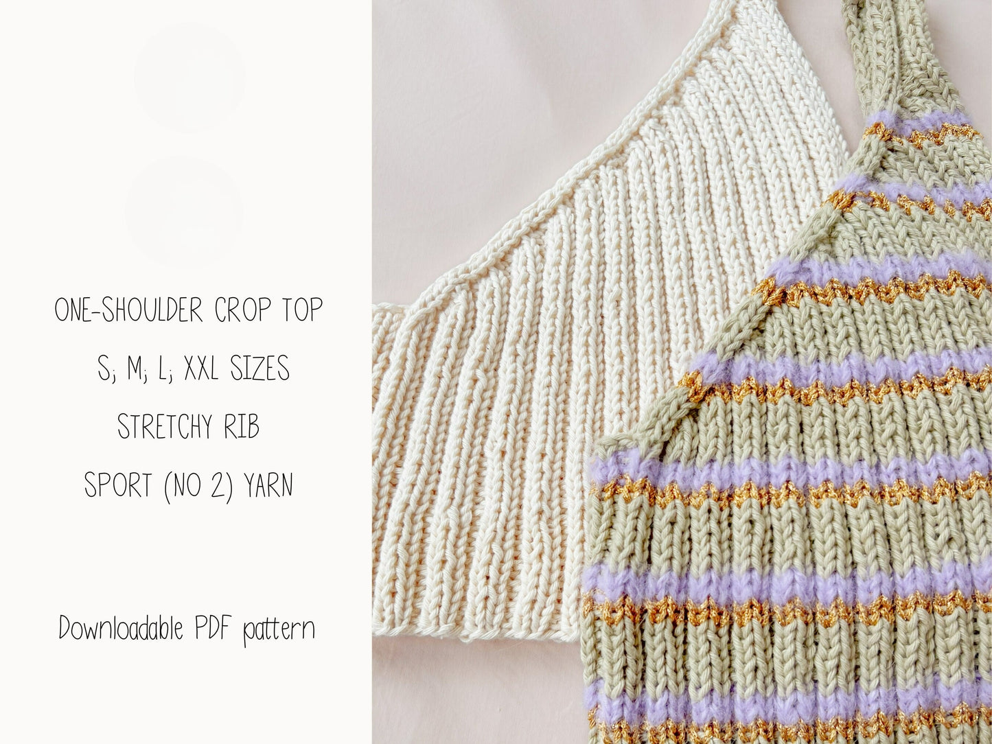 Cropped Goddes Summer Tank Top Knitting Pattern