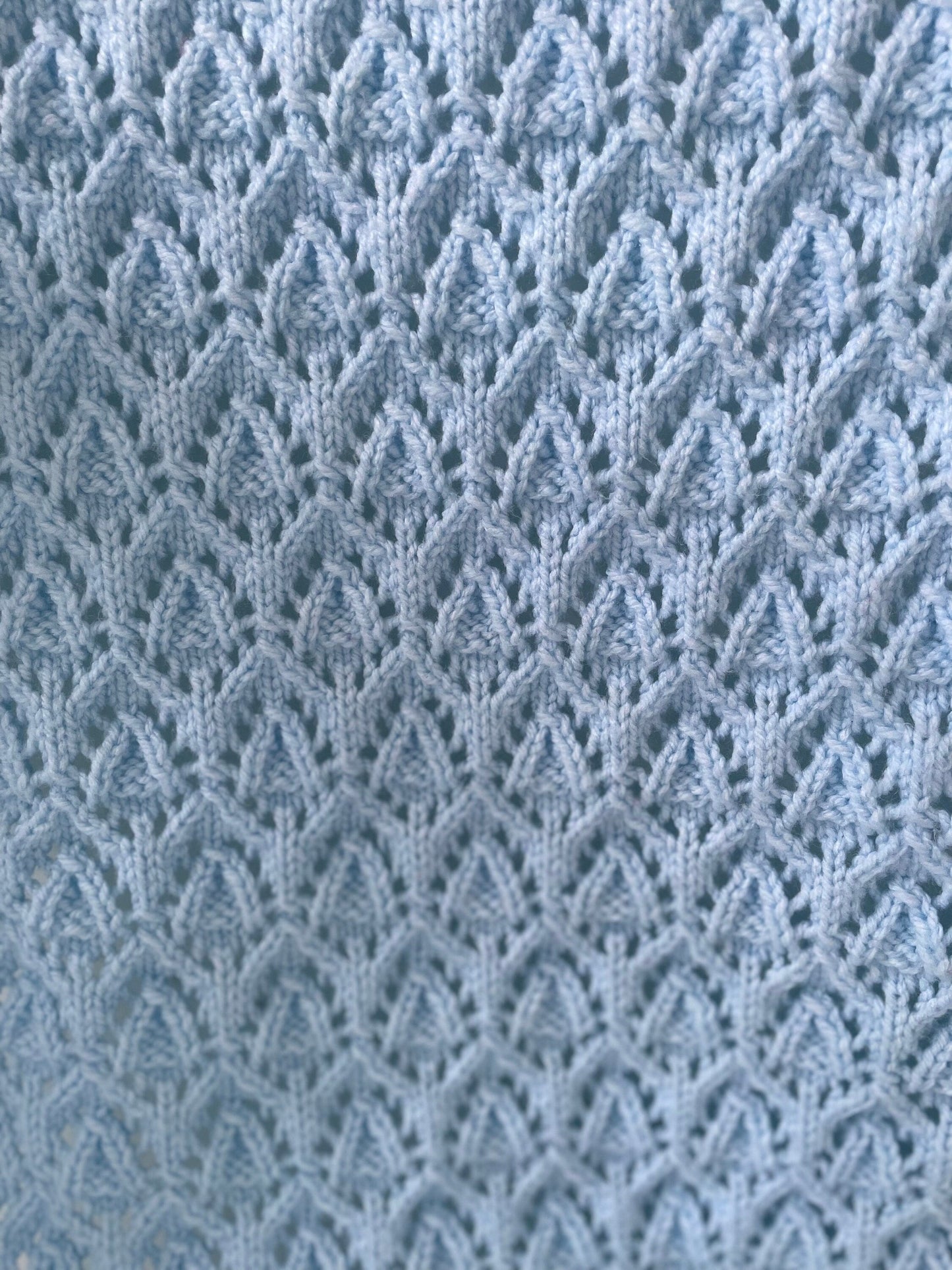 Cozy Baby Blanket Lace Design Knitting Pattern